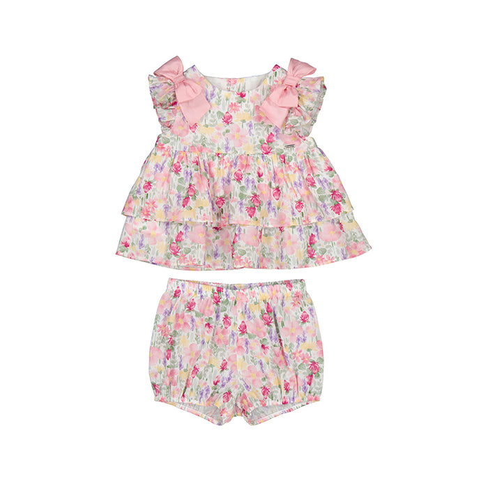 Dalia Spring Floral Ruffled 2pc Short Set