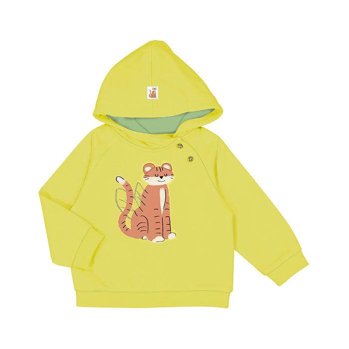 Boys Green Tiger Hoodie