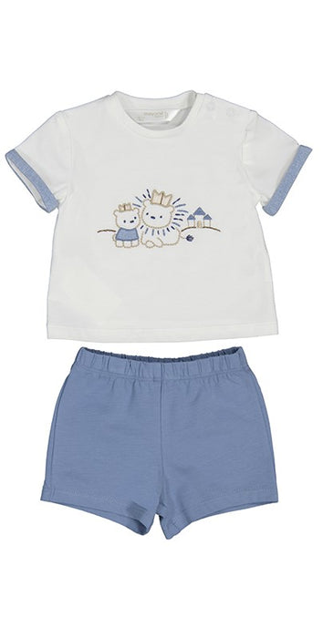 Mayoral Baby Boys Blue Lion Shorts Set