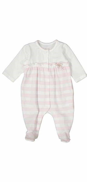 Baby Rose Stripe Footie