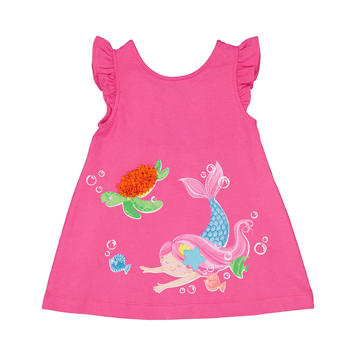 Fushia Mermaid Ruffled Sundress