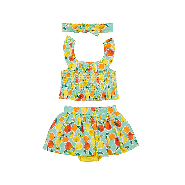 Tropical Fruit Skirt and Top Set