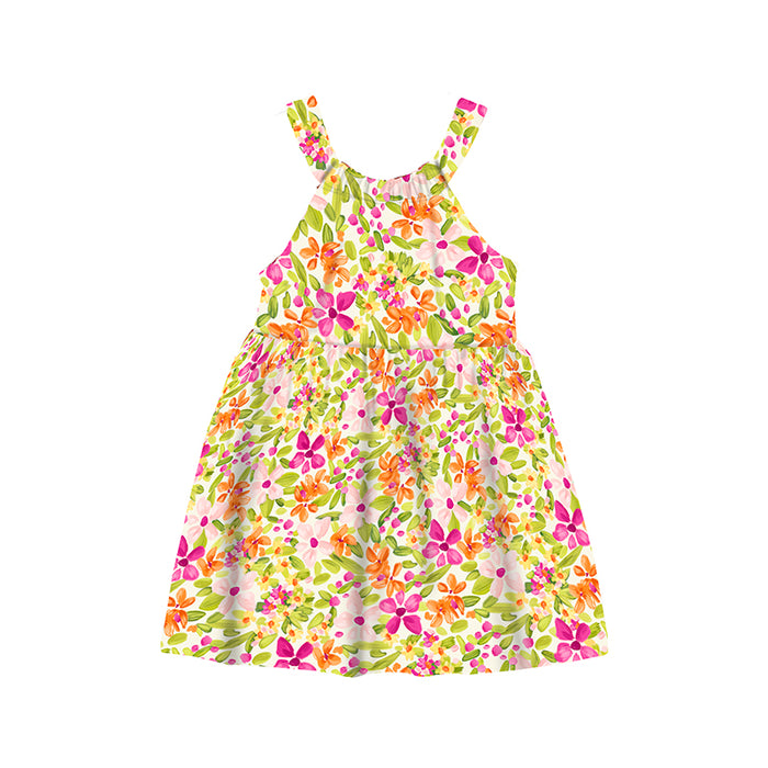 Mayoral Bright Summer Floral Halter Racerback Dress