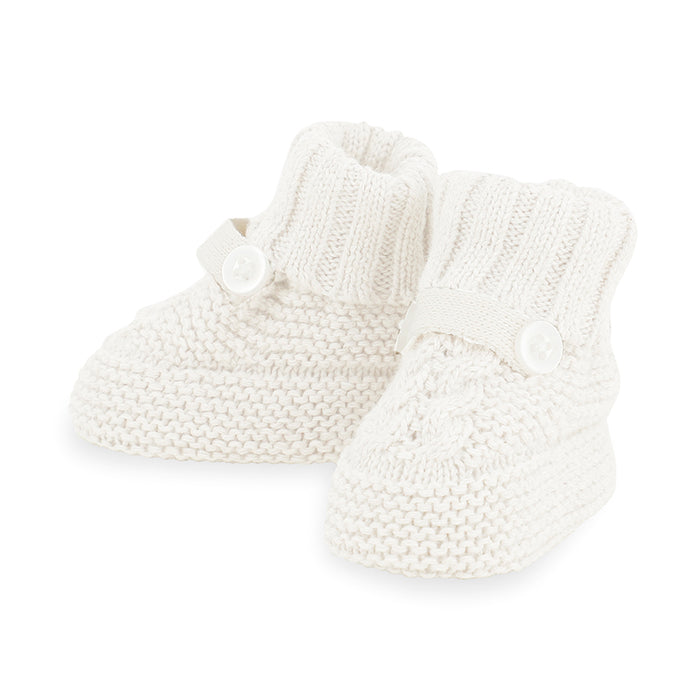 Knit Baby Booties - Natural