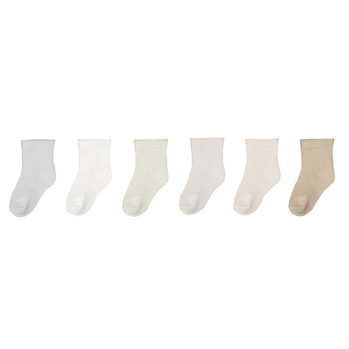 Set of 6 Infant Socks - Neutrals