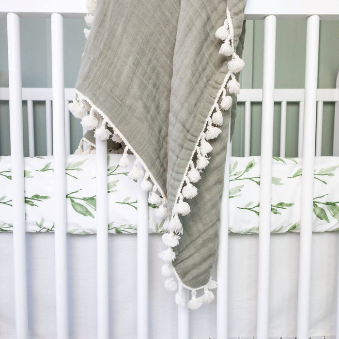 Parker Leaf Crib Fitted Sheet