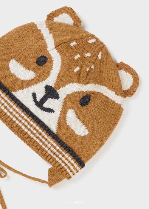 Infants’ Brown Fox Knit Hat