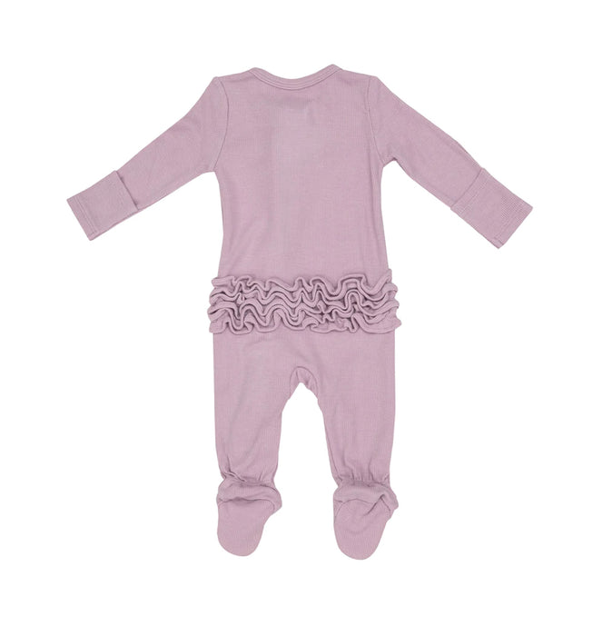 Angel Dear Dusty Lavendar Ruffle 2-Way Zipper Footie