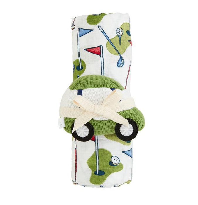 Golf Swaddle & Stick Rattle Set