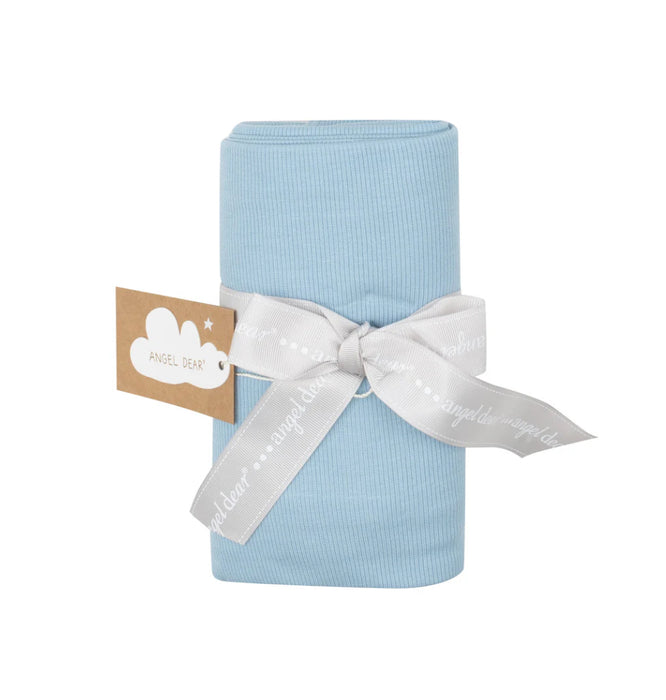 Angel Dear Dream Blue Ribbed Swaddle Blanket