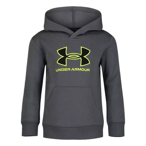 Under Armour Long Sleeve Mesh Logo Hoodie in Pitch Gray