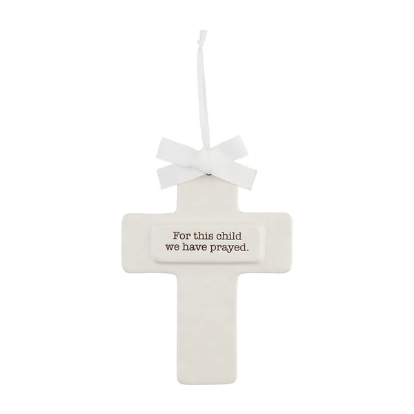 White Ceramic Keepsake Cross