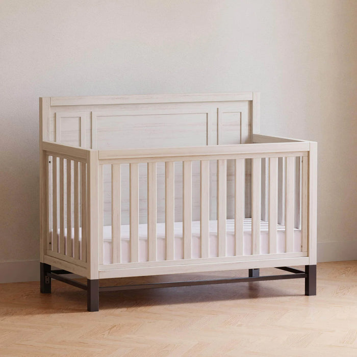 Monogram Newbern 4-in-1 Convertible Crib - White Driftwood