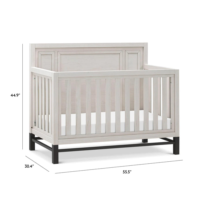 Monogram Newbern 4-in-1 Convertible Crib - White Driftwood