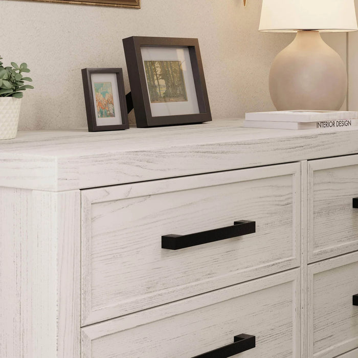 Monogram Newbern 6-Drawer Assembled Dresser- White Driftwood