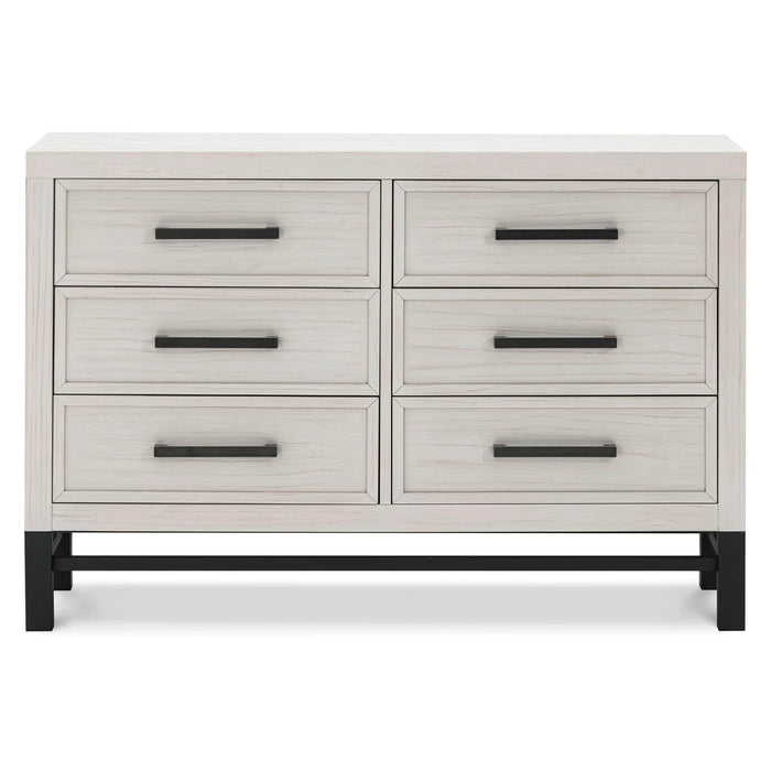 Monogram Newbern 6-Drawer Assembled Dresser- White Driftwood