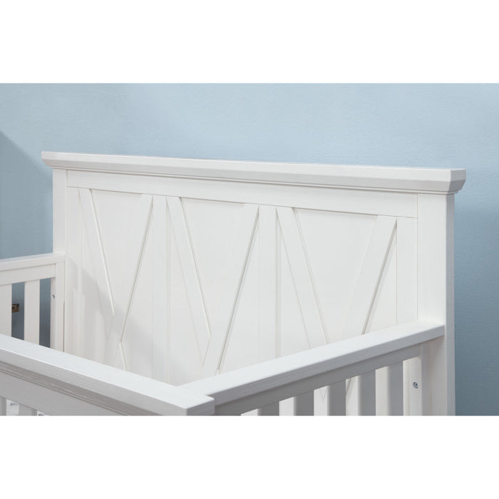 Monogram Emory Farmhouse 4-in-1 Convertible Crib- Linen White