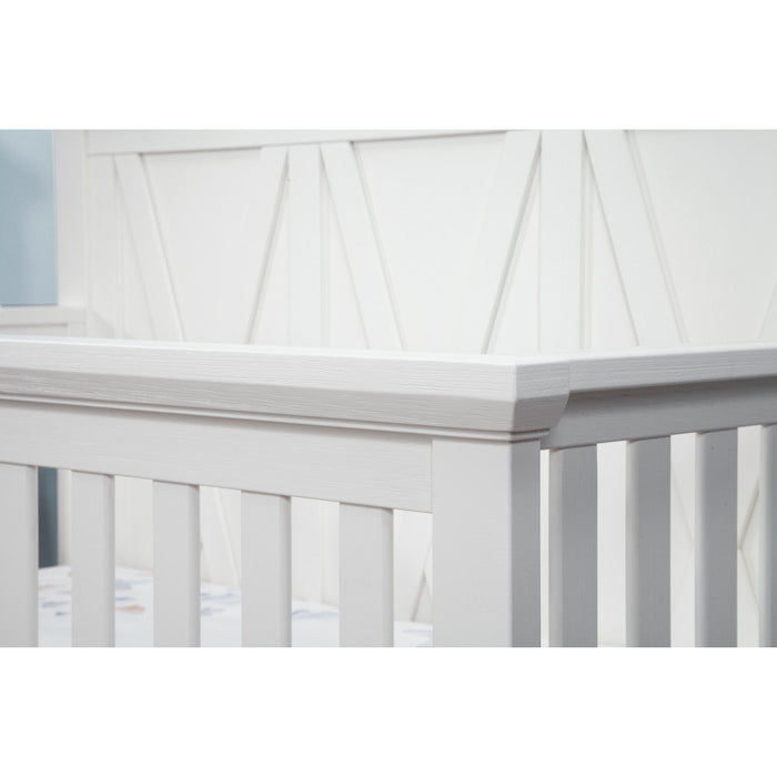 Monogram Emory Farmhouse 4-in-1 Convertible Crib- Linen White