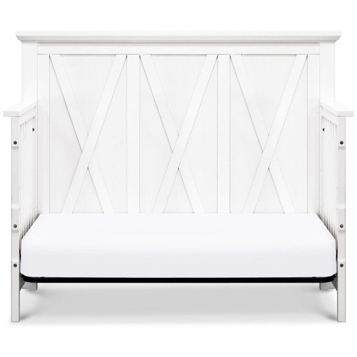 Monogram Emory Farmhouse 4-in-1 Convertible Crib- Linen White