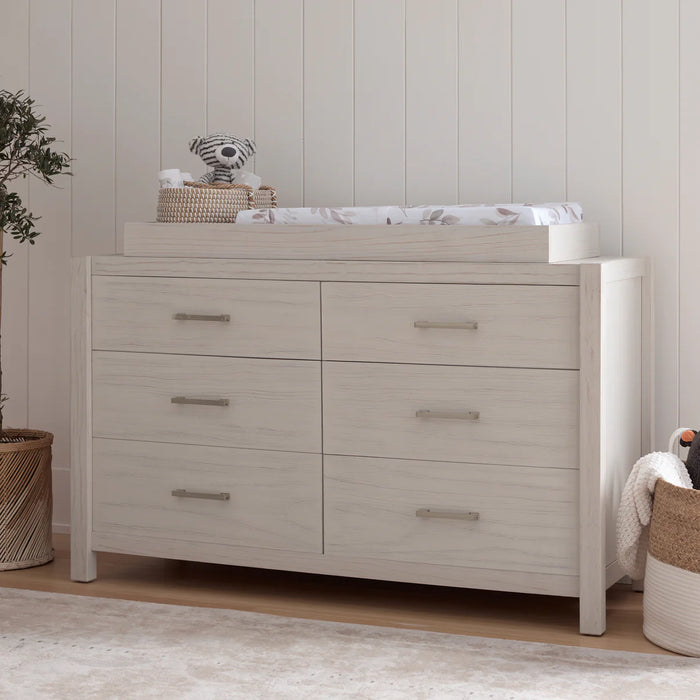 Monogram Hemsted 6-Drawer Assembled Dresser- White Driftwood