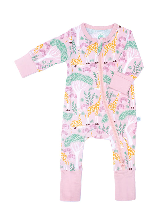 Elephant Moon “Grow With Me” 2-Way Zipper Romper- Giraffe