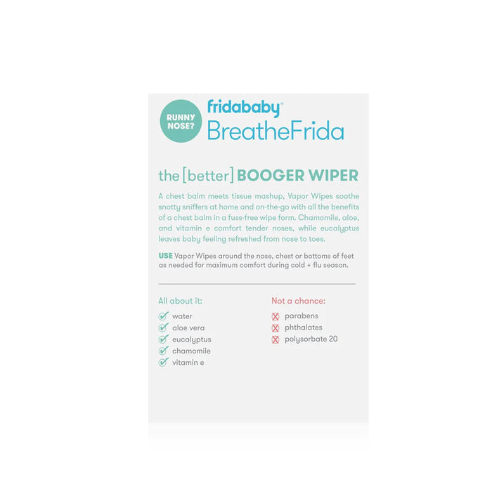 FridaBaby- BreatheFrida - BoogerWiper Nose + Chest Wipes