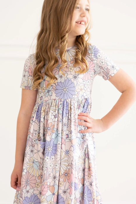 Mila & Rose Sweet Escape Floral Short Sleeve Pocket Twirl Dress