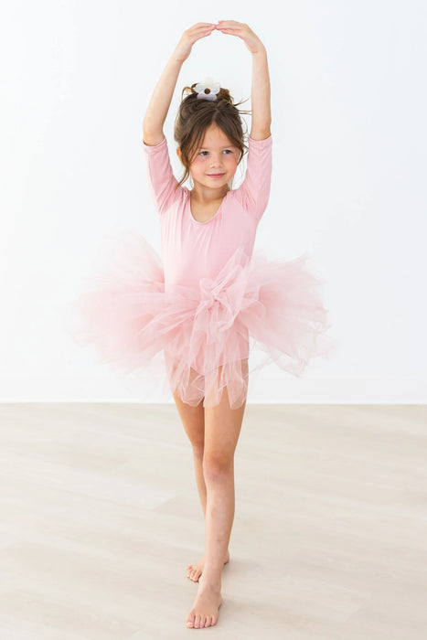 Mila & Rose Vintage Pink 3/4 Sleeve Tutu Leotard