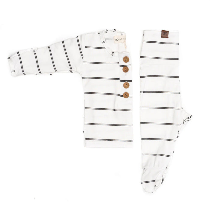 Papillon Bebe 2pc TMH Outfit- Onyx Stripe