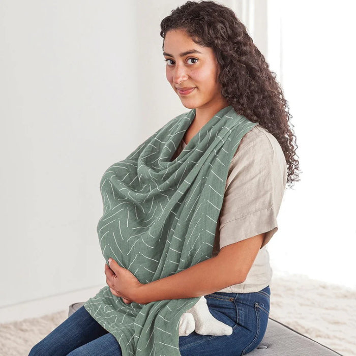 Itzy Ritzy Breastfeeding Boss Sage Mudcloth