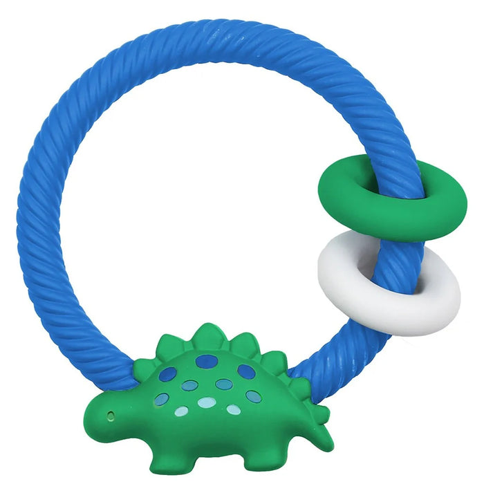 Itzy Ritzy Rattle Silicone Teether, Dino