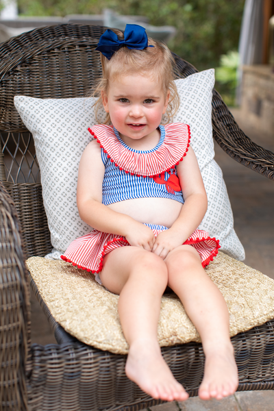 Cutie Crab Seersucker 2-piece Swimsuit UPF 50+