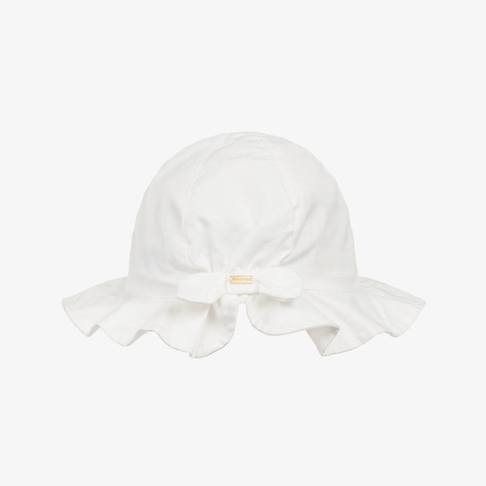 Mayoral Cotton-Twill Ruffled Sun-Hat