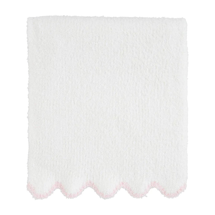 Pink Scallop Chenille Blanket