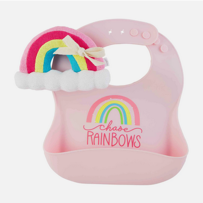 Rainbow Bib & Rattle Set