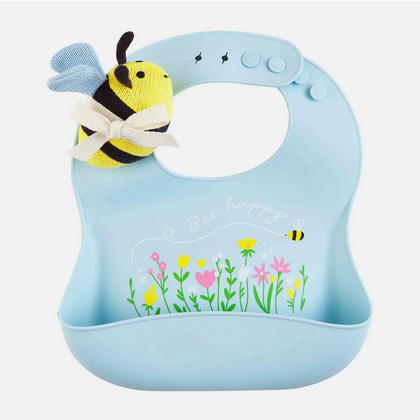 Bee Bib & Rattle Set