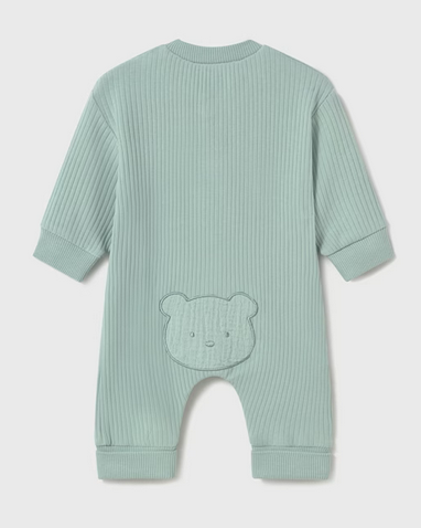 Teal Bear Romper