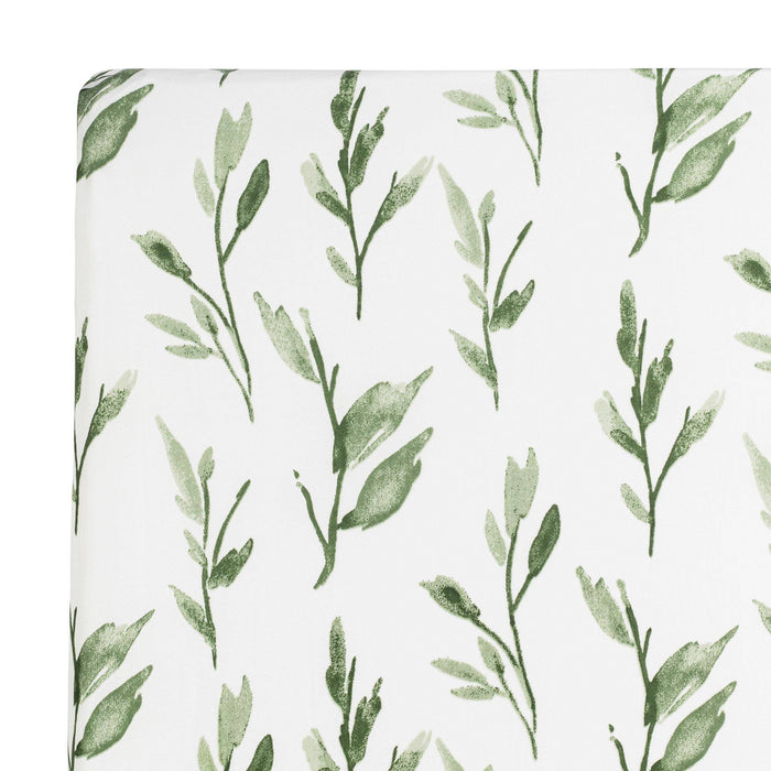 Parker Leaf Crib Fitted Sheet