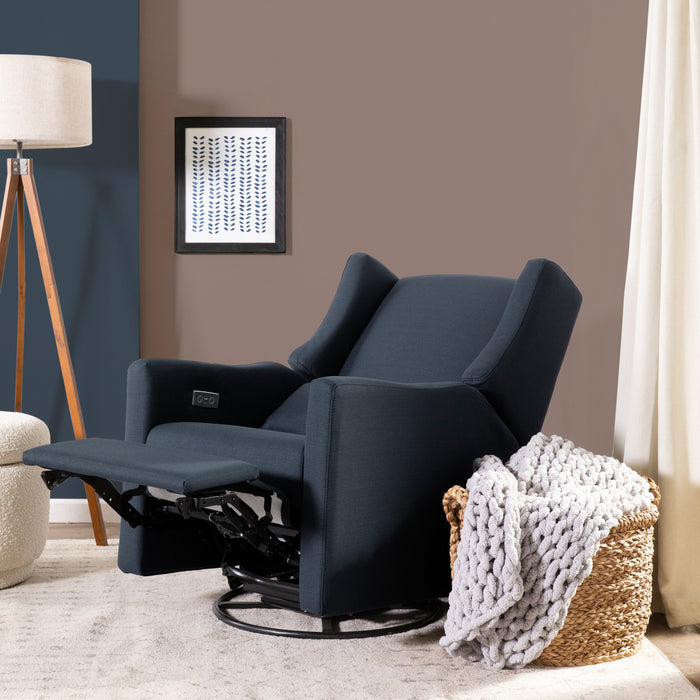 Babyletto Kiwi Electronic Recliner and Swivel Glider in Eco-Performance Fabric with USB port | Water Repellent & Stain Resistant