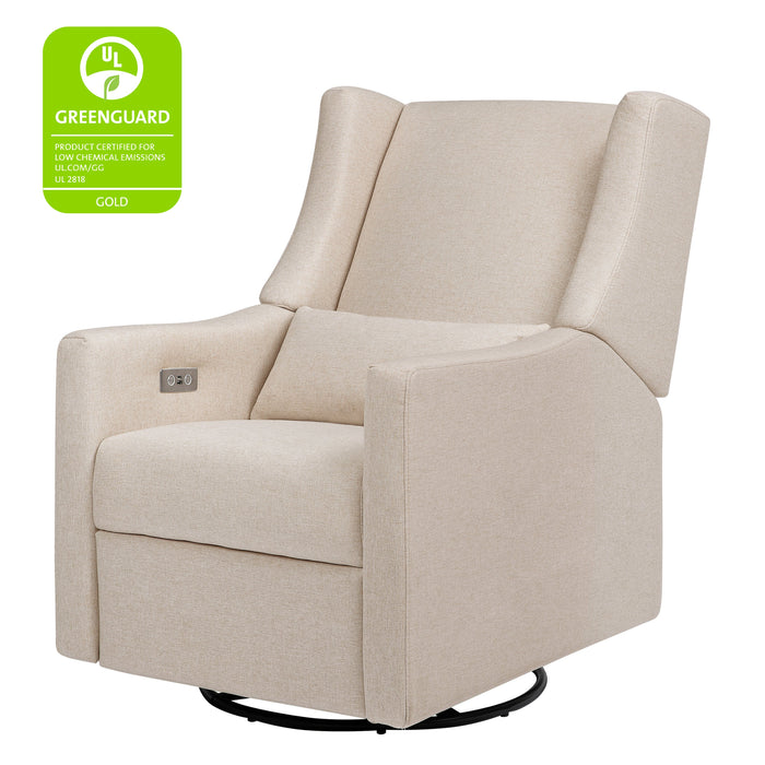 Babyletto Kiwi Electronic Recliner and Swivel Glider in Eco-Performance Fabric with USB port | Water Repellent & Stain Resistant