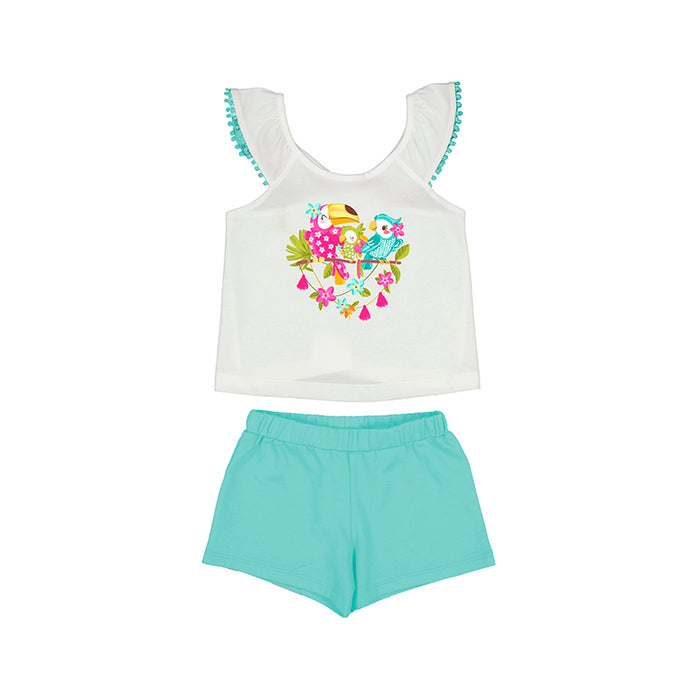 Mayoral Birds of Paradise Flutter Tank & Shorts Set