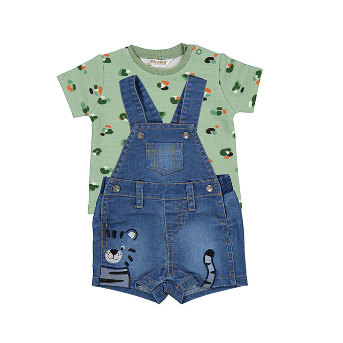 Safari Buddies Tee & Denim Ovealls Set