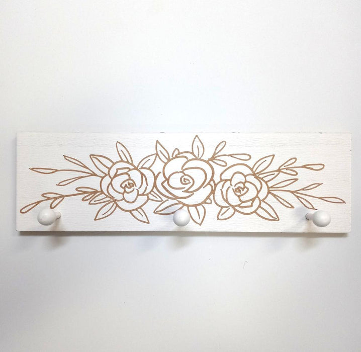 Rustic Rose Wall Mount Organizer