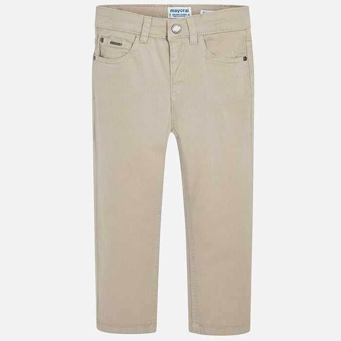 Slim Fit Khaki Serge Pants