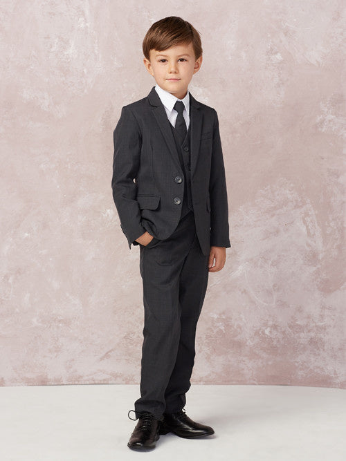 Jewels & Gents Dark Gray Slim Fit Suit