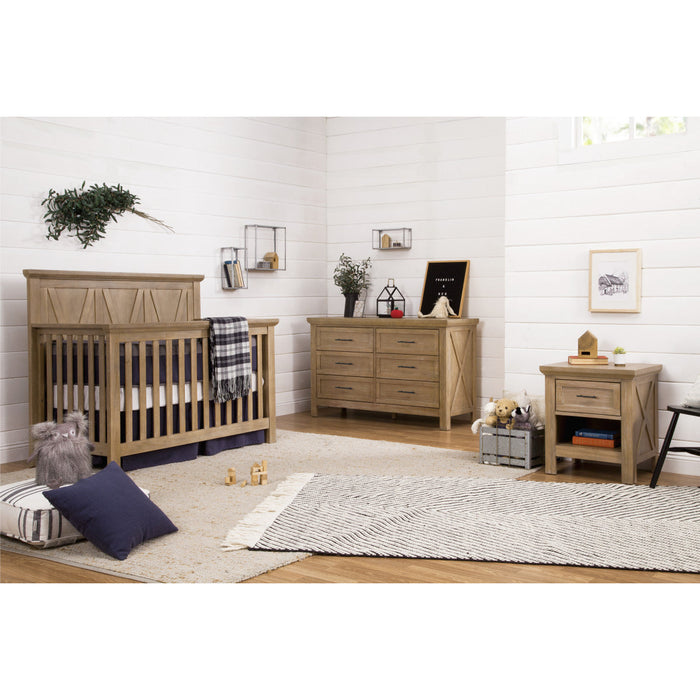 Monogram Emory Farmhouse 4-in-1 Convertible Crib- Driftwood