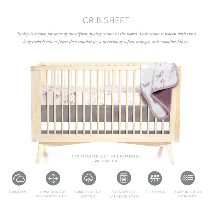 Bella Floral Crib Sheet