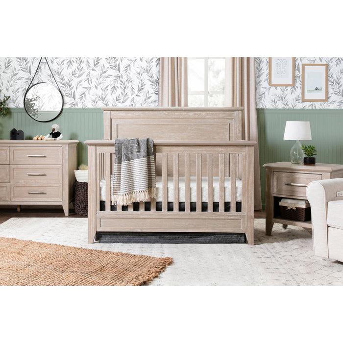 Monogram Beckett Rustic 4-in-1 Convertible Flat Top Crib - Sandbar