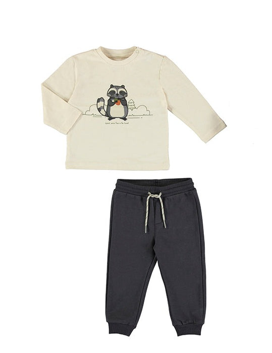 Raccoon Buddy LS Tee & Joggers Set