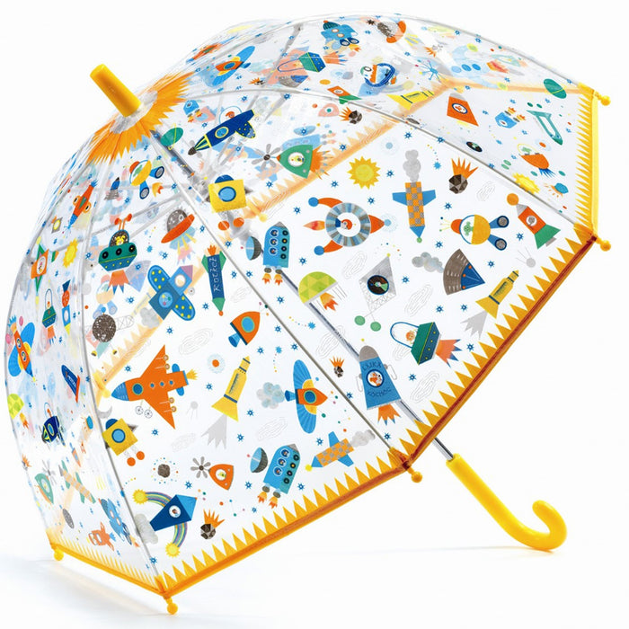 clear space themed Umbrella for kids 